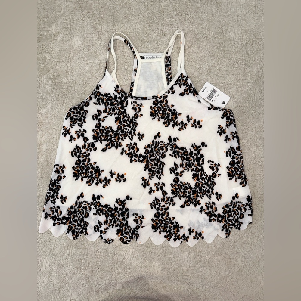 3/$15 ‎ Ophelia Rose Chiffon Scallop Hem Tank size S